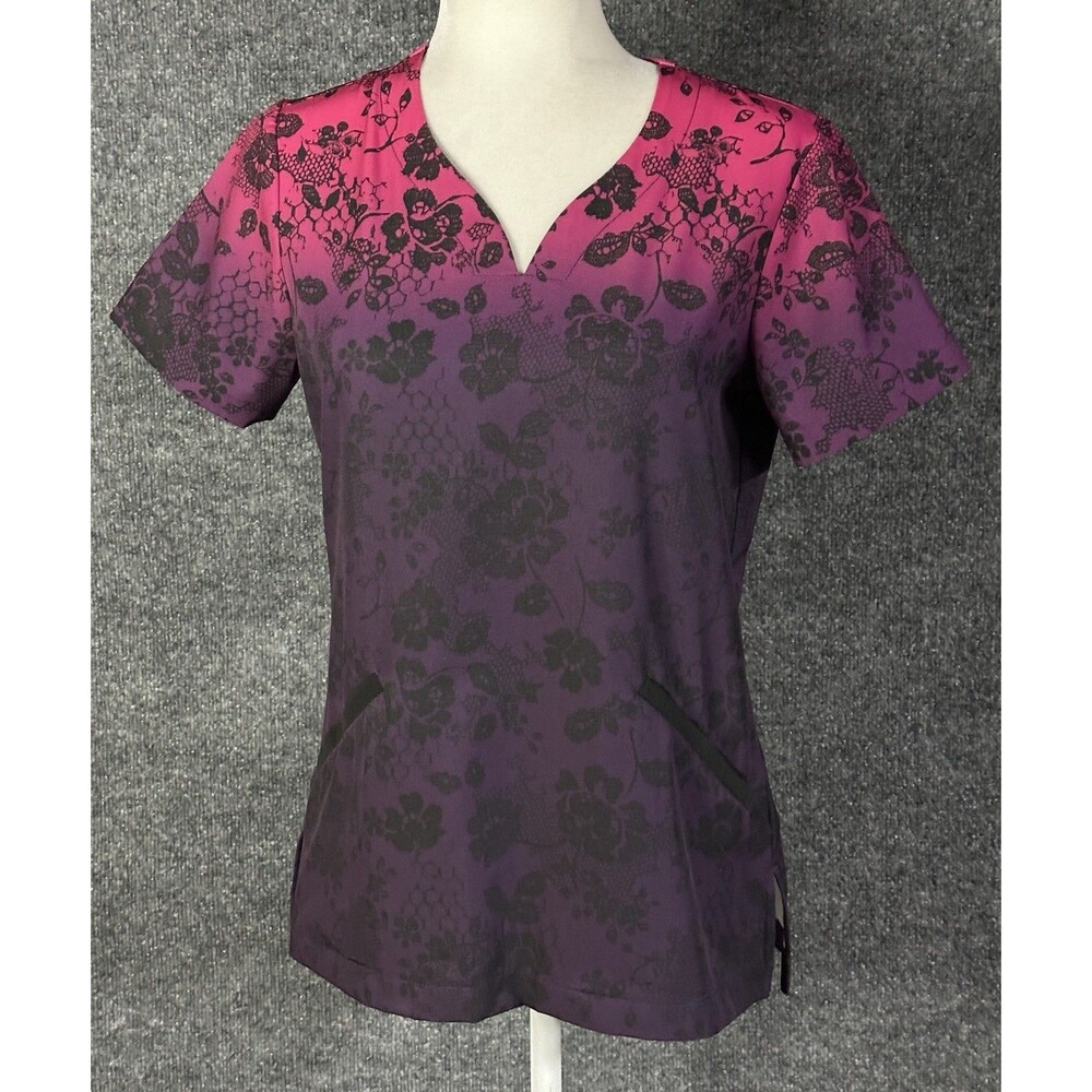 Betsy Johnson Scrub Top Stretchy Size XS BB3944